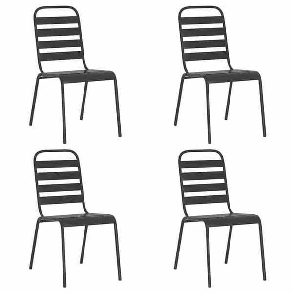 Maison Exclusive - Trädgårdsset 5 delar antracit stål
