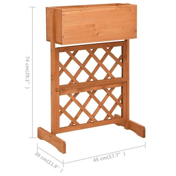 Maison Exclusive - Oranssi puutarhatrellissarjain 45x30x74cm Kuusipuusta