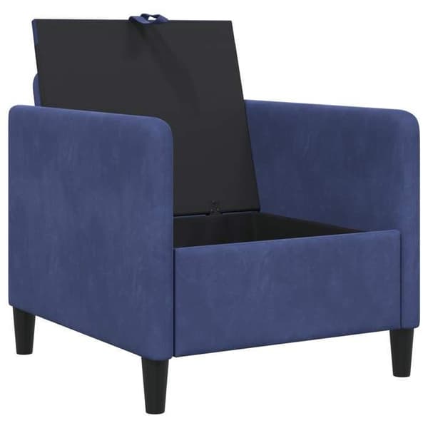 Maison Exclusive - Sofa med opbevaring Blå politistørrelse 72 x 78 x 87 cm Polyester