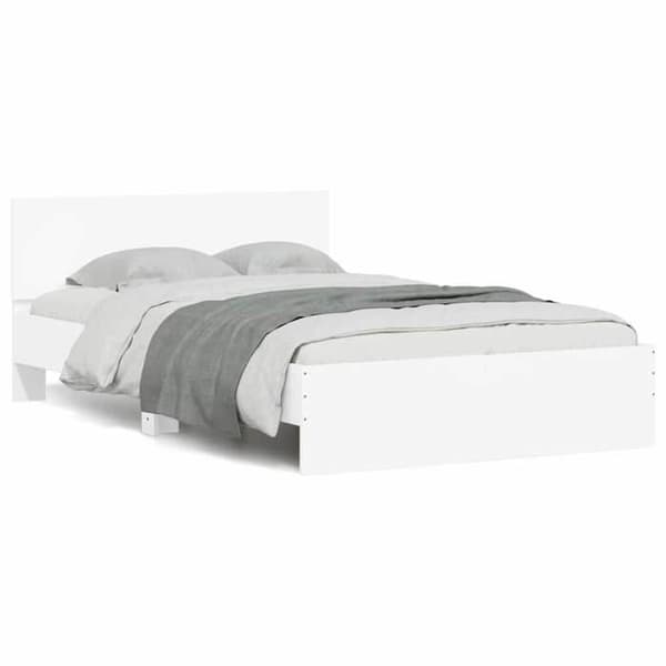 Maison Exclusive - Sängram utan madrass vit 120x200 cm