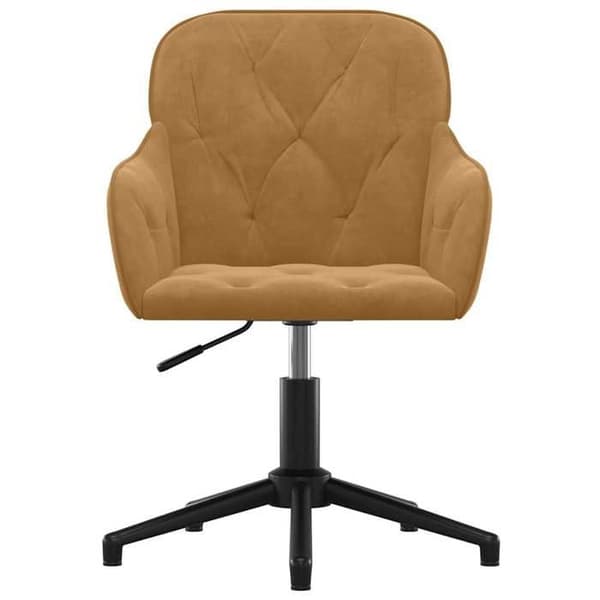 Maison Exclusive - Brun Velour Kontorstol med Drejefunktion brun