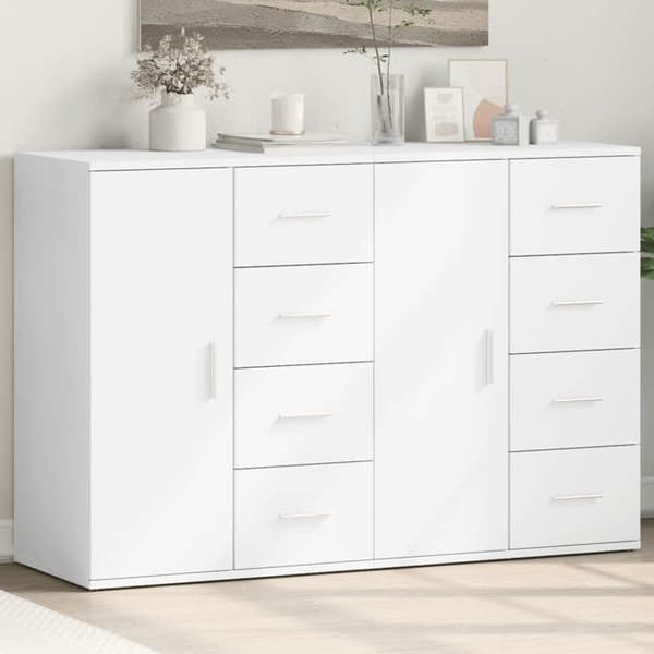 Maison Exclusive - Buffet 2 stk hvid 59x39x80 cm ingeniørtræ