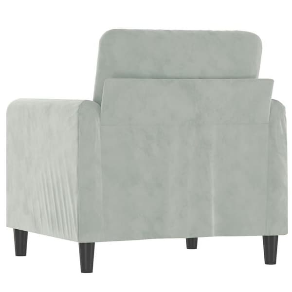 Maison Exclusive - Vaaleanharmaa nojatuoli 60 cm samettia