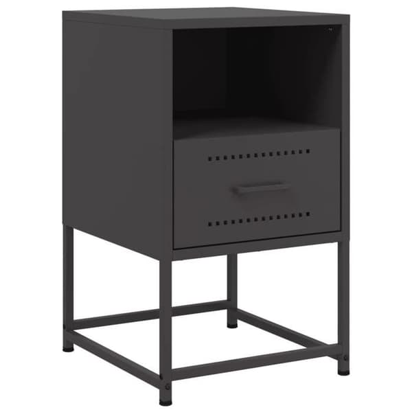Maison Exclusive - Yöpöydät 2 kpl musta 36x39x60,5 cm teräs