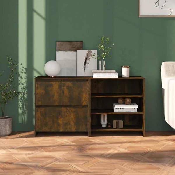 Maison Exclusive - Buffeter 2 stk Røget eg Ingeniørtræ