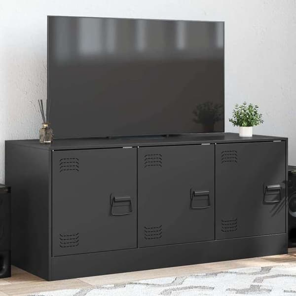 Maison Exclusive - Sort TV-møbel 99x39x44 cm stål
