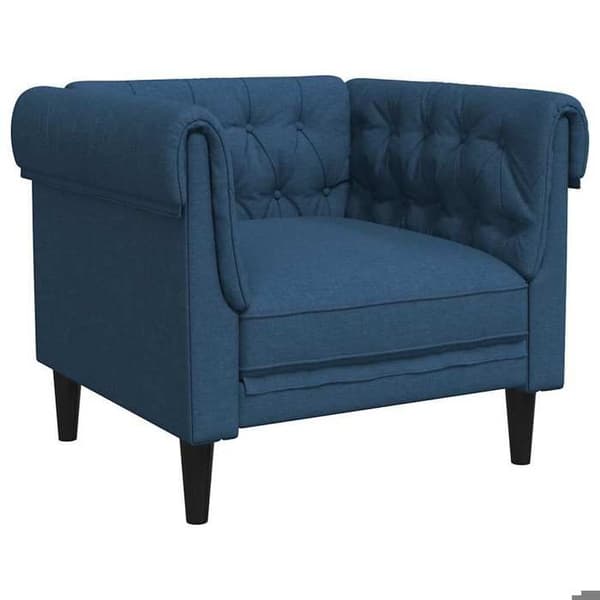 Maison Exclusive - Chesterfield stol i blåt stof