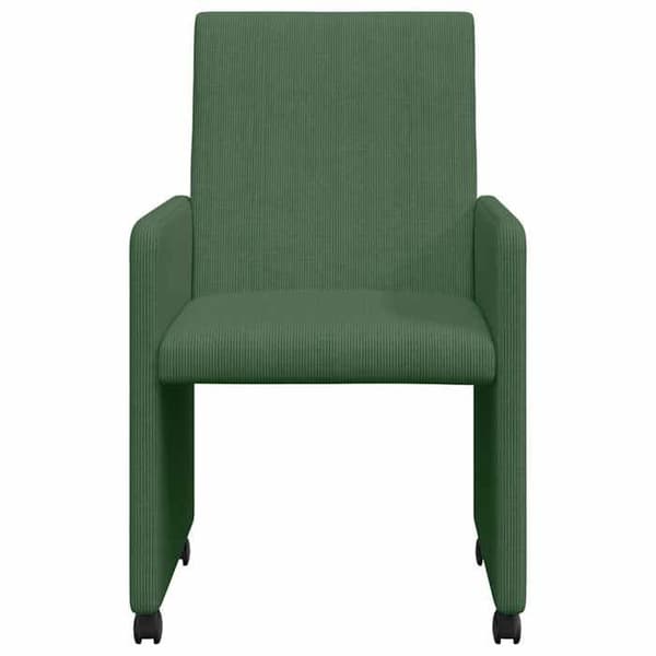 Maison Exclusive - Spisestuestole med hjul 2 stk Grøn grå Grågrön