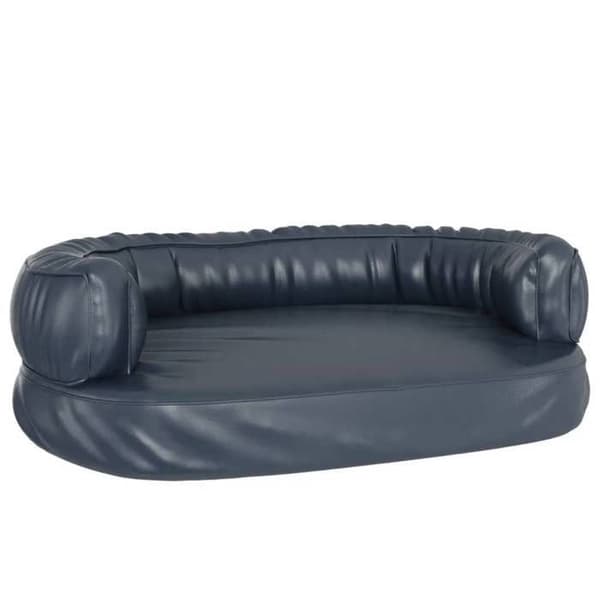 Maison Exclusive - Ergonomisk hundeseng Mousse Mørkeblå 75x53cm Simili-læder Mörkblå