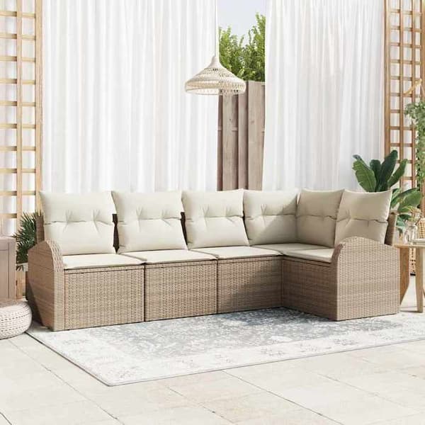 Maison Exclusive - 5 kpl sohvasetti beige polyesteri