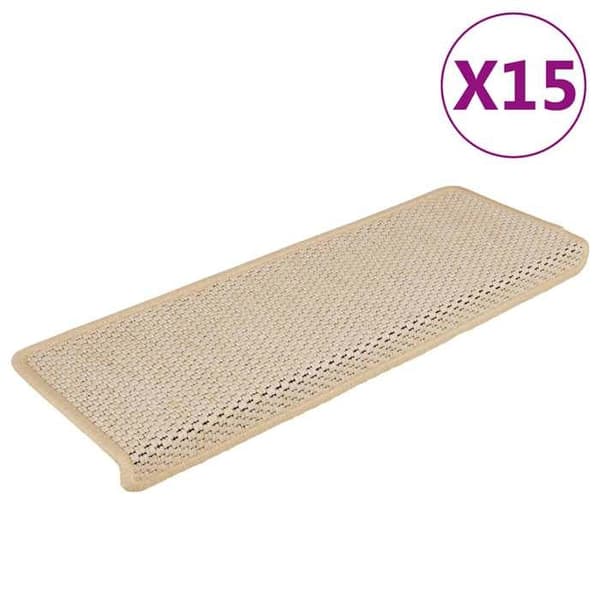 Maison Exclusive - Selvklæbende trappetæpper 15 stk 65x21x4 cm Berber