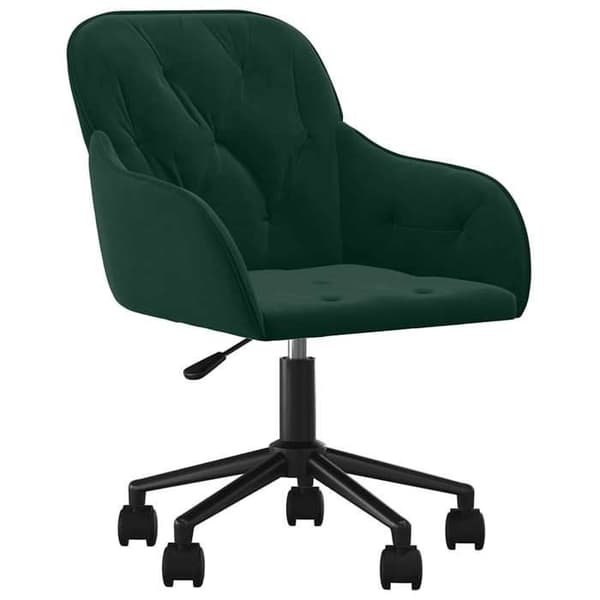 Maison Exclusive - Spisebordsstole med drejefunktion sæt af 2 Mørkegrøn Velour