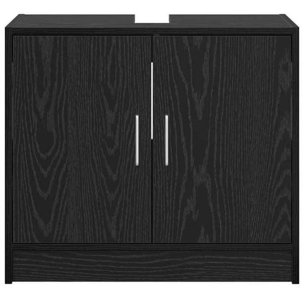 Maison Exclusive - Badeværelsesskab Sort eg 63 x 29 x 55 cm
