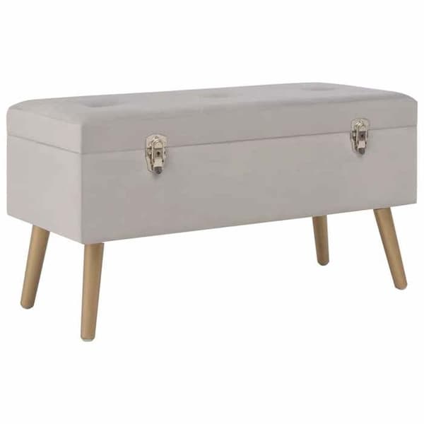 Maison Exclusive - Penkki säilytystilalla 80 cm Harmaa sametti