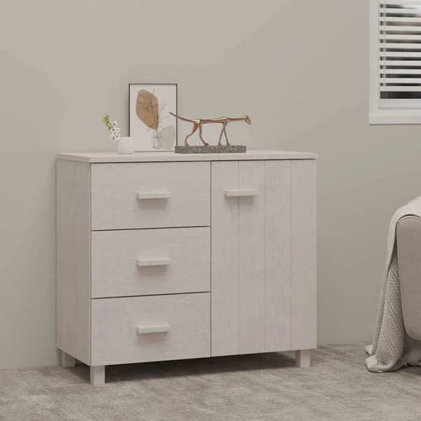 Maison Exclusive - Buffé HAMAR Vit 90x40x80 cm Massivt furu Vit