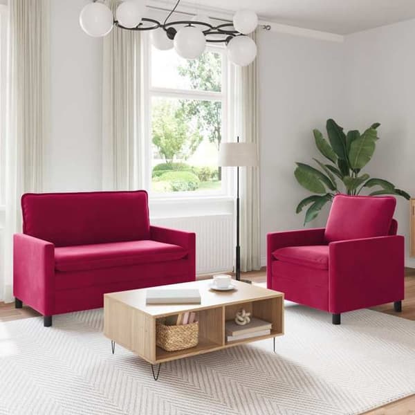 Maison Exclusive - 2 kpl sohvasetti Bordeaux samettia