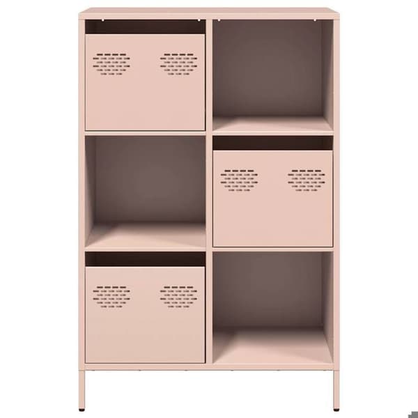 Maison Exclusive - Buffé hög rosa 68x39x103,5 cm stål
