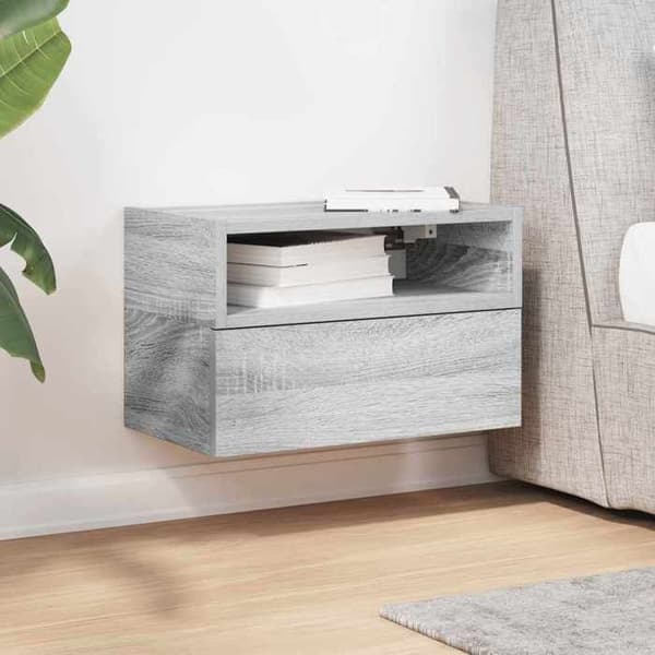 Maison Exclusive - Sonoma harmaa seinäyöpöytä 45x26x28,5 cm