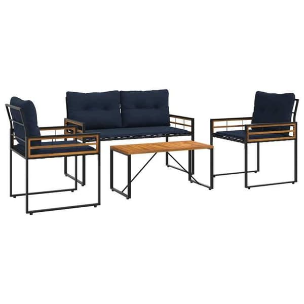 Maison Exclusive - 4 kpl ulkokalusteita tummansinisessä