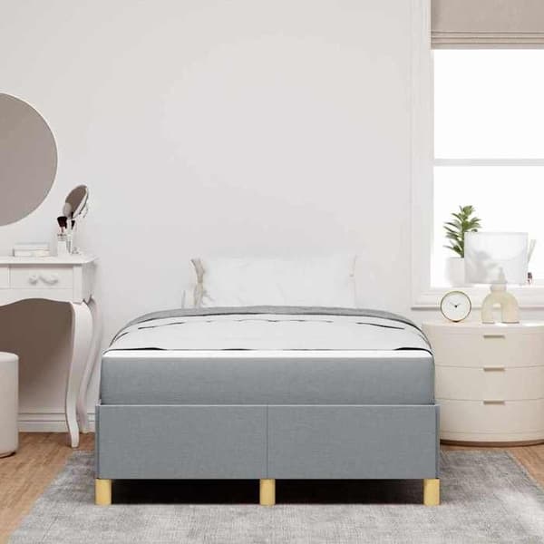 Maison Exclusive - Sängram Ljusgrå 120 x 190 cm tyg