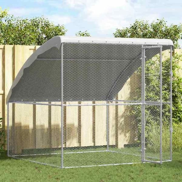 Maison Exclusive - Sølv Hønsebur 2 x 2 x 2 m Galvaniseret stål Silver