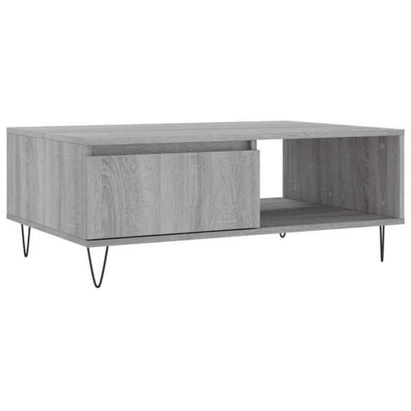 Bord - EKSKLUSIV HUS - 90x60x35 cm - Sonoma grå - Ingeniørtræ - 2 rum Sonoma grå