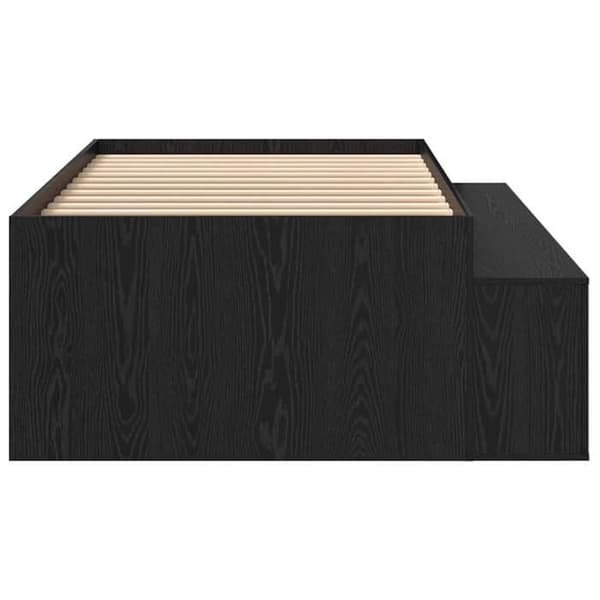 Maison Exclusive - Sengestel i sort eg 80 x 200 cm Ingeniørtræ