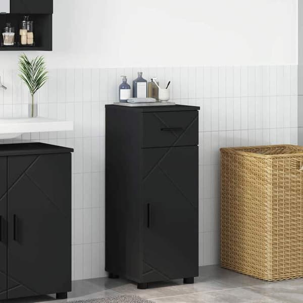 Maison Exclusive - Badeværelsesskab Sort 30 x 35 x 80 cm Svart