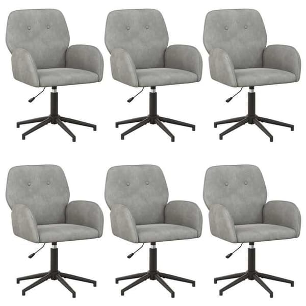 Maison Exclusive - Drejeborde 6 stk 54 x 55 x 90 cm Lys grå Ljusgrått