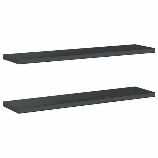 Væghylder - EKSKLUSIV HUS - 100x23,5 cm - Sort - Rustfrit stål - 2 stk. Svart
