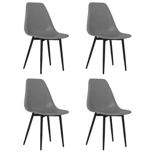 Maison Exclusive - Ruokatuolit 4 kpl harmaa PP