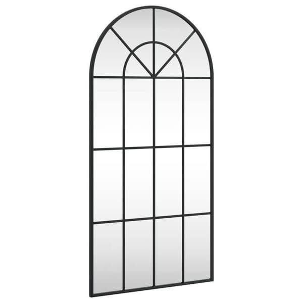 Maison Exclusive - Svart väggspegel 50x100 cm järnbåge