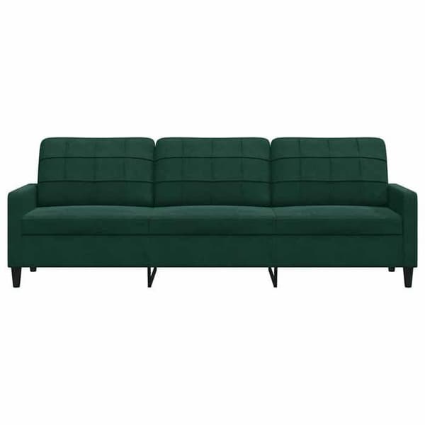 Maison Exclusive - Soffa 3-sits Grön mörk 210 cm Sammet