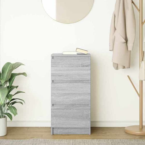 Maison Exclusive - Buffé Sonoma grå 37,5x35x76 cm ingenjörsträ