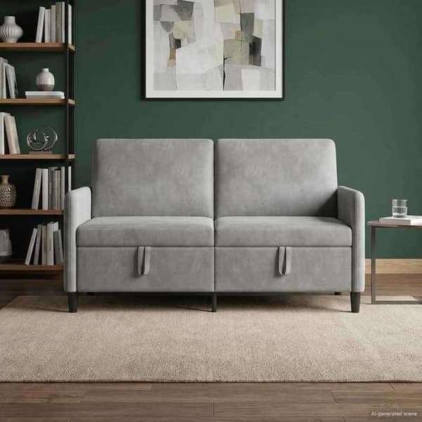 Maison Exclusive - Sofa med opbevaring Lys grå 152 x 78 x 87 cm Polyester