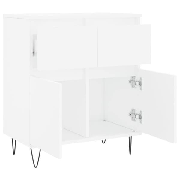 Maison Exclusive - Buffé Vit 60x35x70 cm Ingenjörsträ