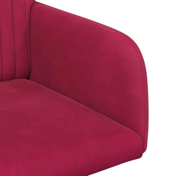 Maison Exclusive - Matstolar 6 st Sammet Bordeaux 55 x 50 x 84 cm