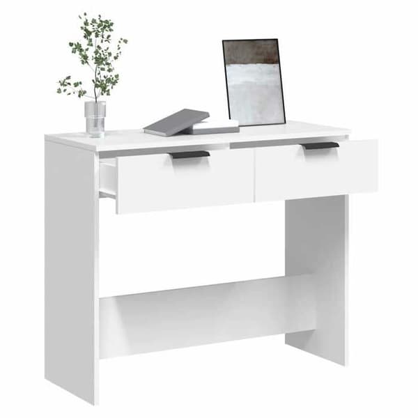 Maison Exclusive - Konsolbord Vit 90x36x75 cm Ingenjörsträ Vit