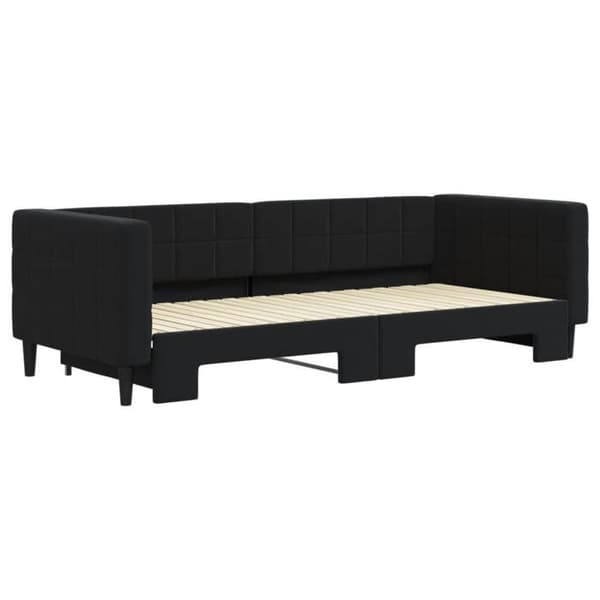 Maison Exclusive - Sovesofa med udtræk uden madras sort 90x200 cm
