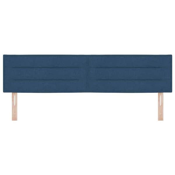 Maison Exclusive - LED-hovedgærde med blå LED-strips 180 cm stof