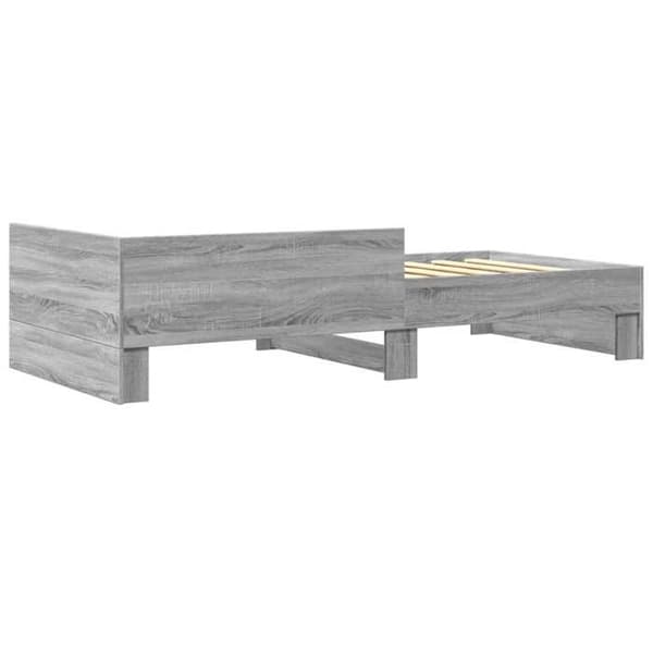 Maison Exclusive - Sängram utan madrass sonoma grå 90x190 cm