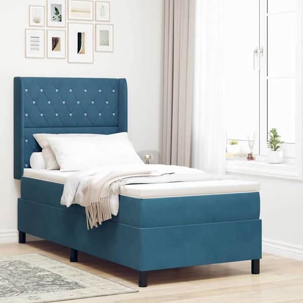 Maison Exclusive - Jousipatja sinisellä 100 x 200 cm sametti Blå