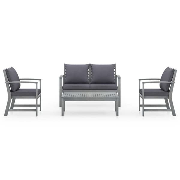 Maison Exclusive - Havegruppe 4 stk med puder i solid akacietræ