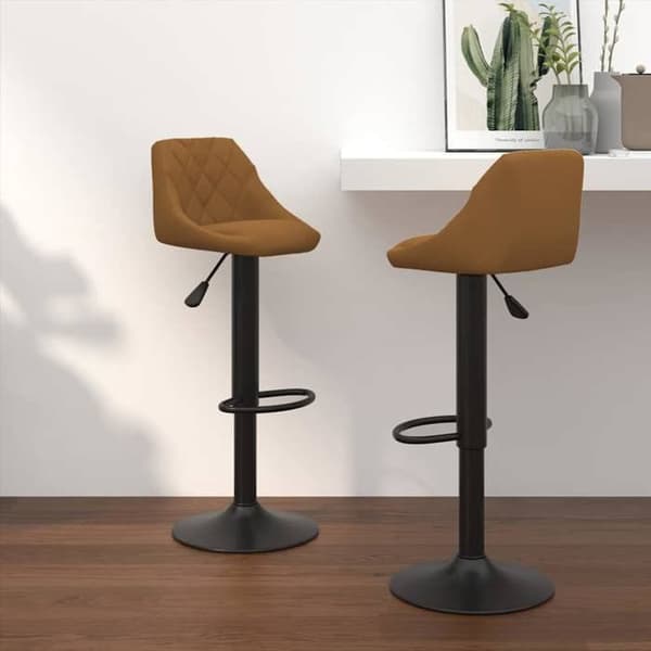 Maison Exclusive - Barstolar set om 2 brun sammet