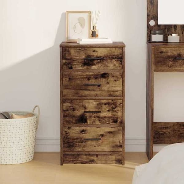 Maison Exclusive - Buffé Ek rökig 40 x 41 x 75 cm Ingenjörsträ Rökt ek