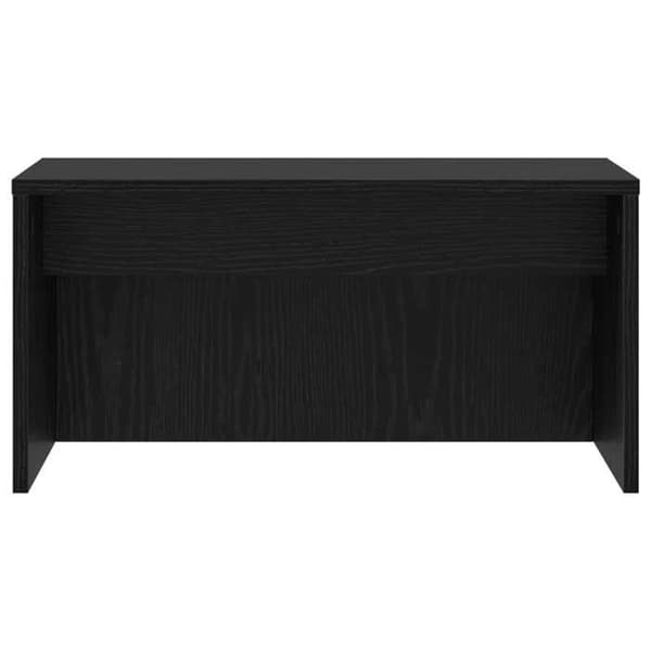 Maison Exclusive - Vægkontor i sort egetræ, ingeniørtræ 60 x 45 x 30 cm