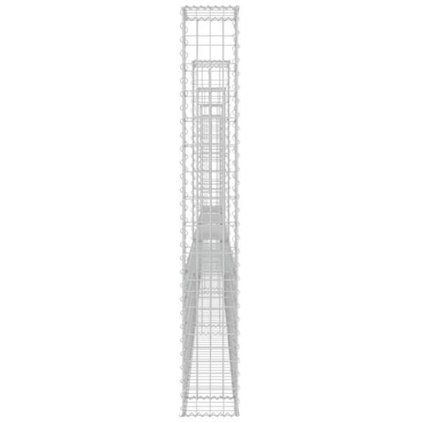 U-formad gabionkorg med 5 stolpar Järn 500x20x150 cm150 [cm] Pengar