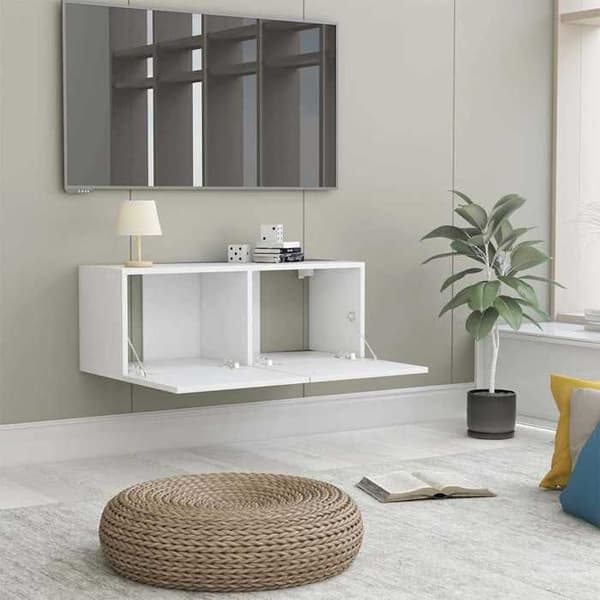 Maison Exclusive - TV-möbel Vit 80x30x30 cm Ingenjörsträ