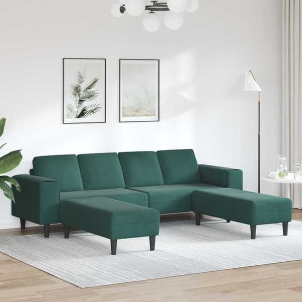 Maison Exclusive - 3-delars soffgrupp i mörkgrön