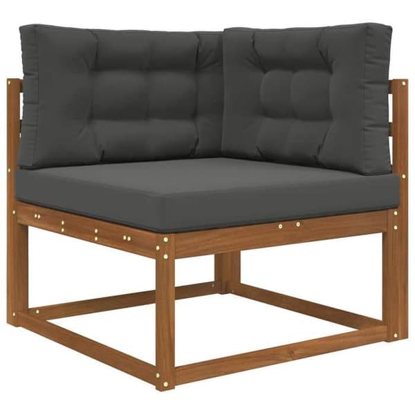 Stolskuddar - MAISON EXCLUSIVE - 80 x 80 cm - Polyester - Antracit - Avtagbart överdrag antracit